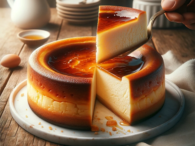 עוגת גבינה באסקית מתכון מעלף