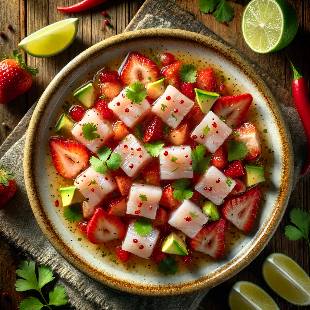 סביצ'ה דג אינטיאס עם תותים – כזה עוד לא אכלתם