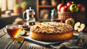 עוגת תפוחים פירורים מדהימה ב-10 דקות