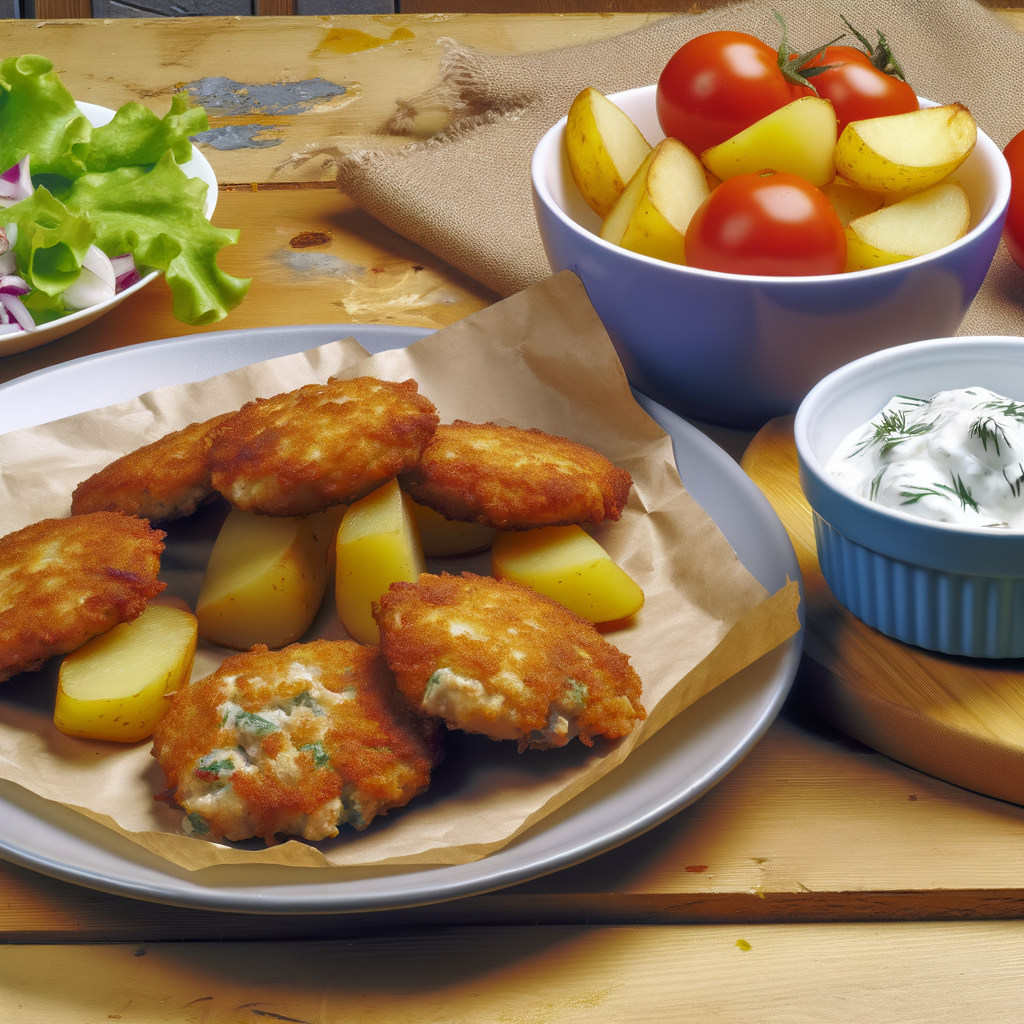 קציצות טונה מטוגנות עם תפוחי אדמה - מתכון קל וטעים במיוחד