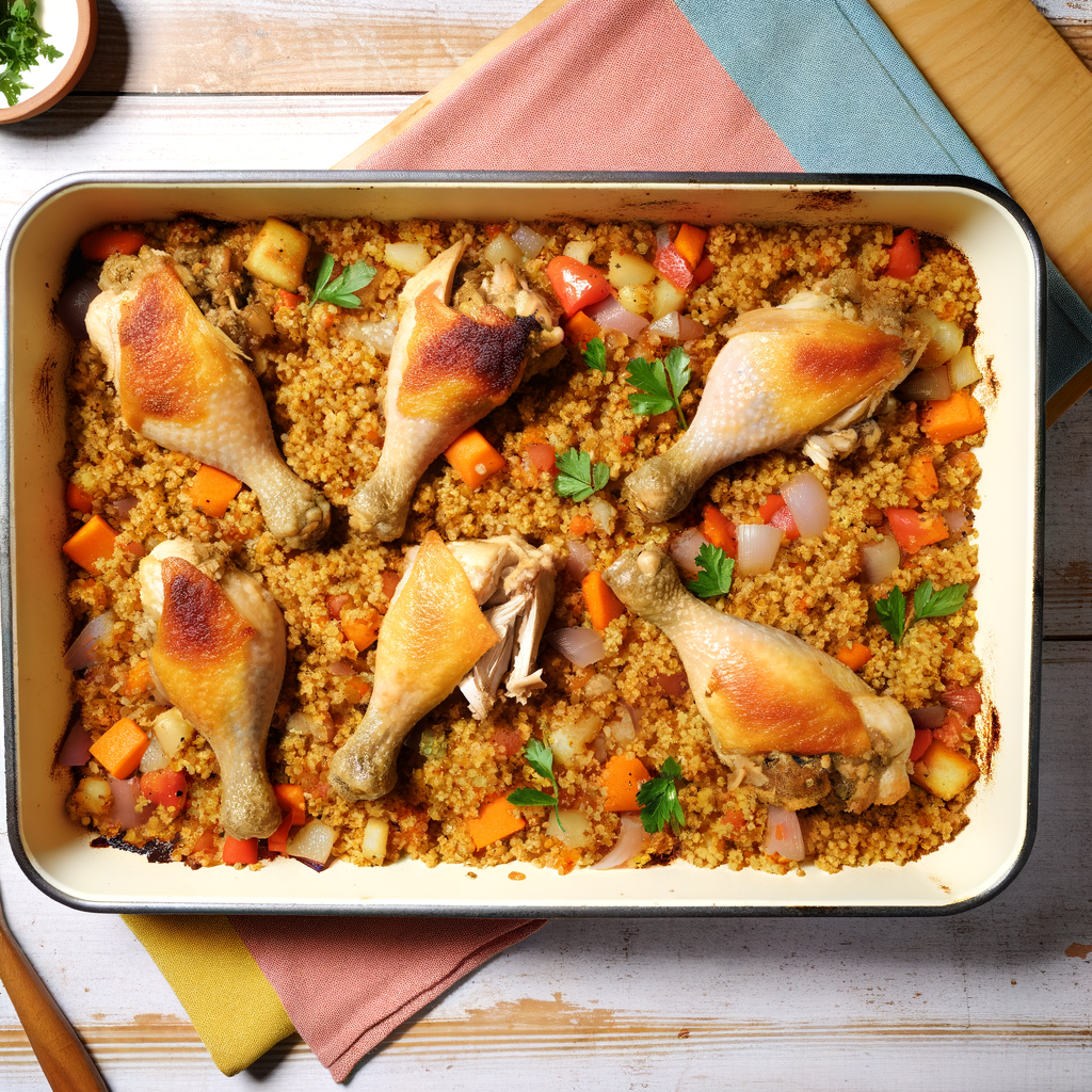 המתכון של רון יוחננוב לעוף עם בורגול בתנור