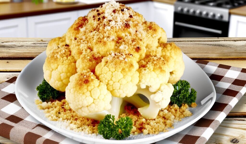 טוויסט מפתיע: כרובית אפויה עם פירורי לחם פריכים