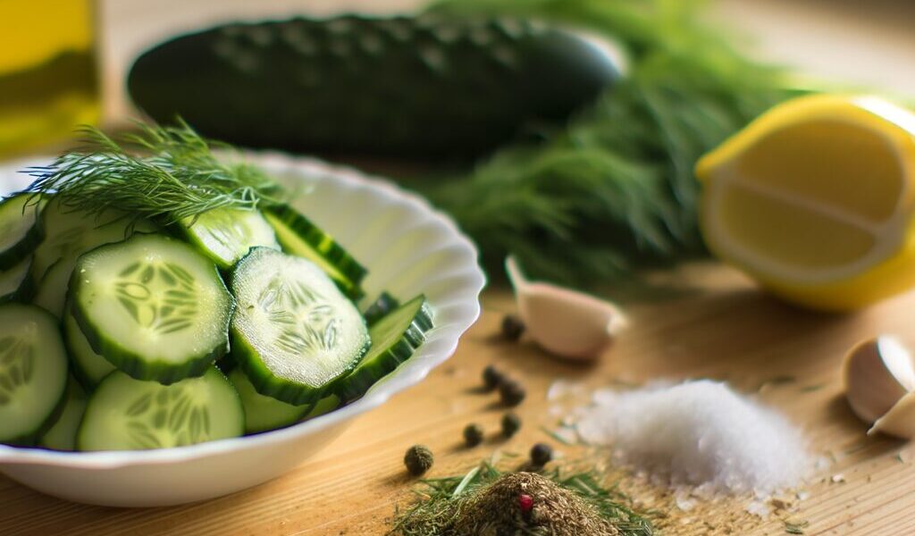 סלט מלפפונים ושמיר מרענן ב-10 דקות בלבד!