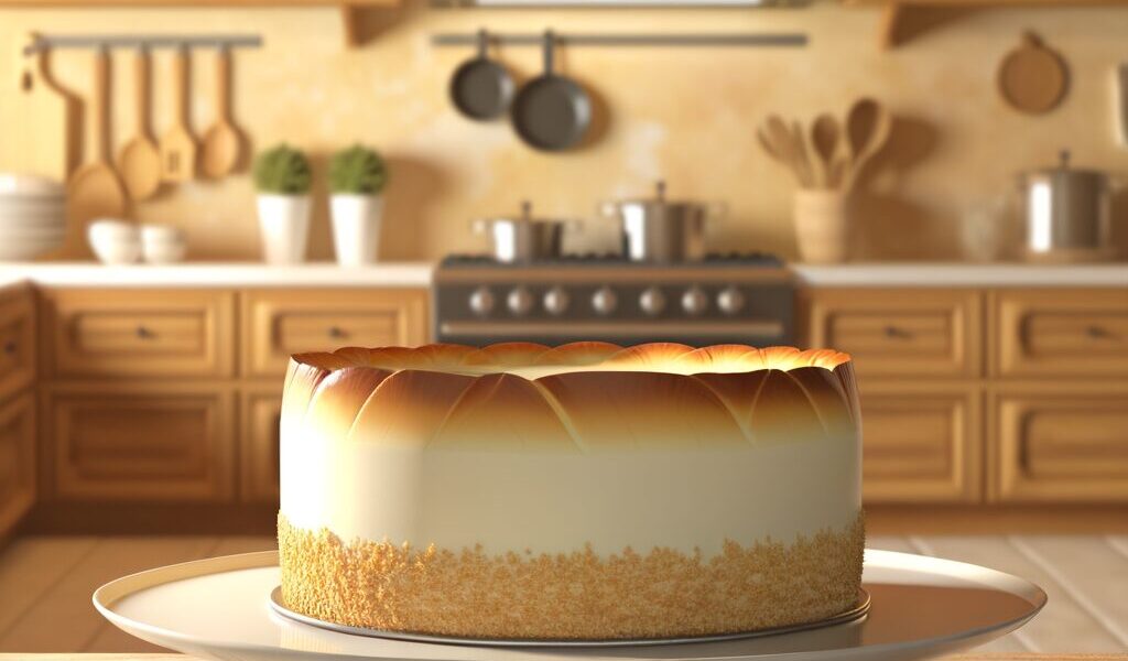 עוגת גבינה אפויה גבוהה ומרשימה כמו בקונדיטוריה